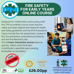 FIRE SAFETY FOR EARLY YEARS -100% ONLINE