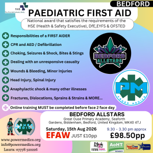 BLENDED PAEDIATRIC: BEDFORD ALLSTARS 15/08/2026